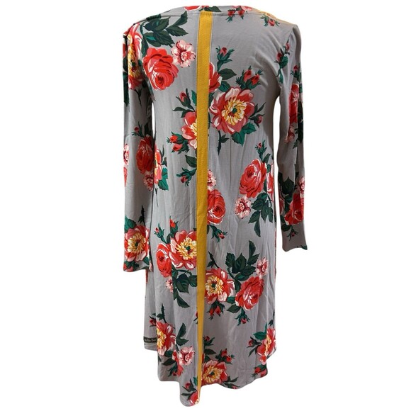 Matilda Jane Im A Dreamer Floral Shift Dress Size Small Long Sleeve‎ Flowy Gray - Picture 4 of 6
